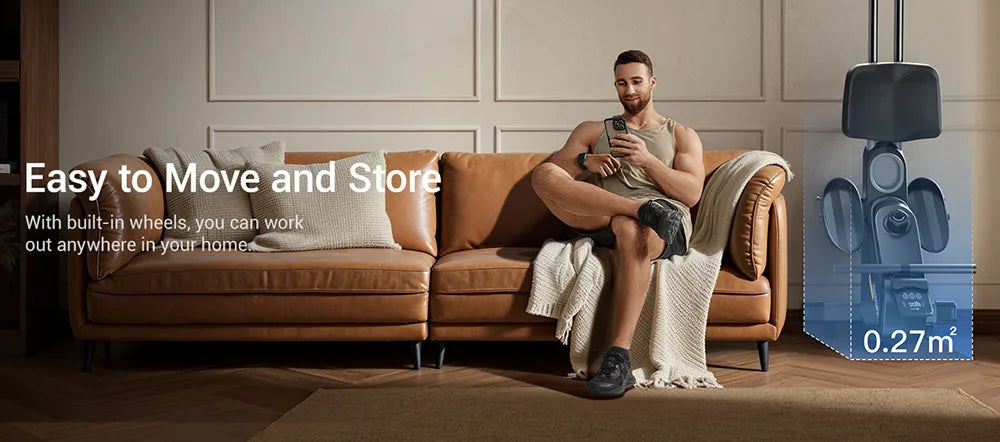 ROBORE UR20 Rower Machine with 126cm Extended Track, 16-Level Magnetic Resistance,160kg Weight Capacity,＜25 dB (Quiet Operation