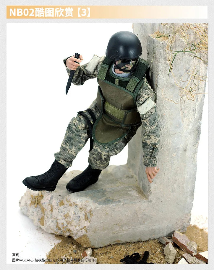 1/6 Action Figure Military Army 30cm Combat Swat Police Soldier With Gun Forces Model Toys