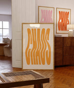 Chaos Typography Art Print and Posters Modernist Wall Art Chaos Quote Canvas Paintings Preppy Aesthetic Living Room Picturess