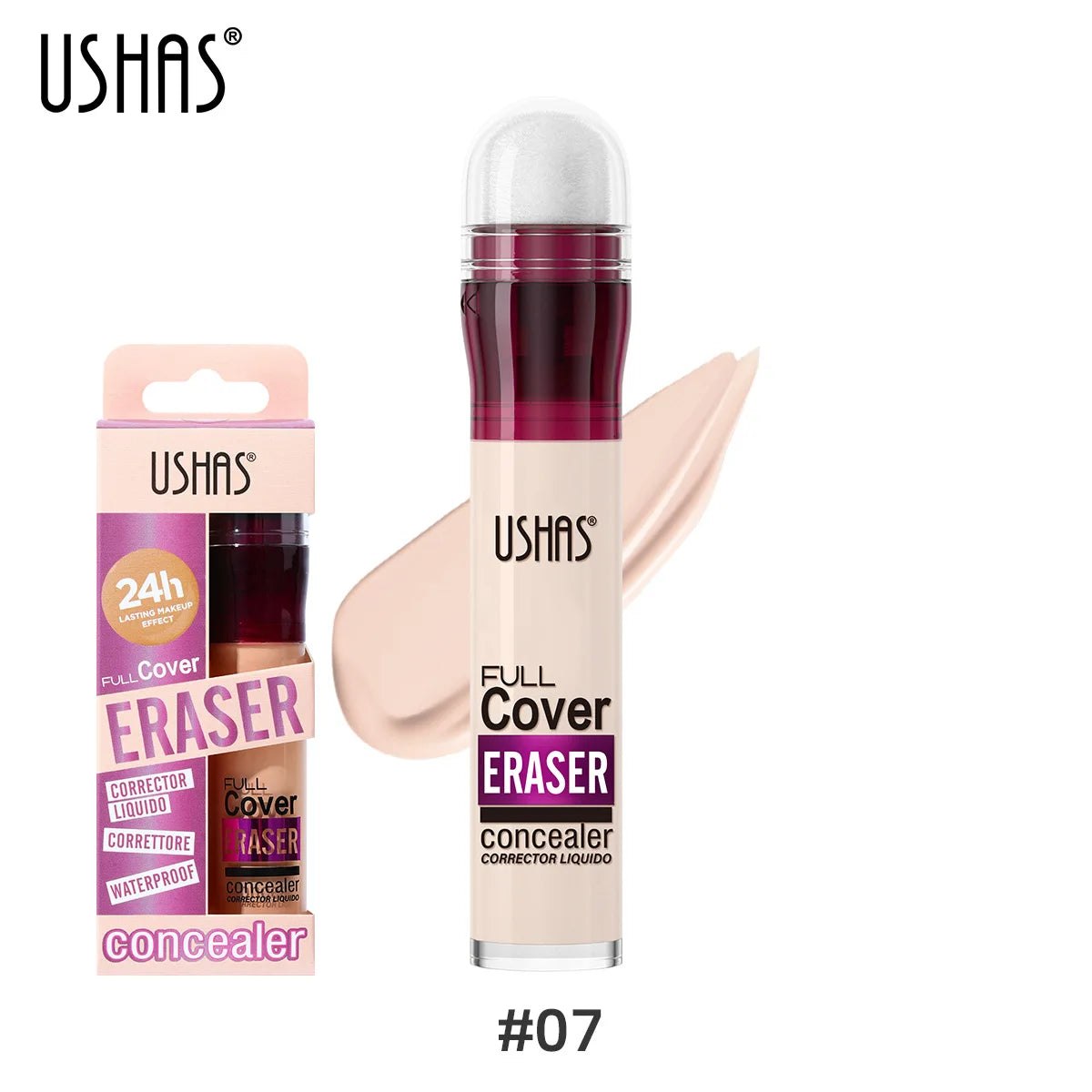 USHAS Sponge Tip Foundation Holding Concealer No Makeup Removal Waterproof Concealer 12 Colours Available