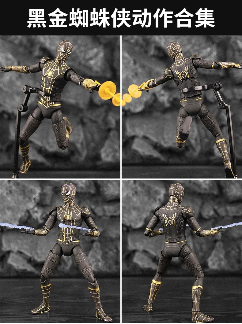 ZD Toy Spider Man No Way Home Marvel legends 1/10 Peter Parker Gold Black Red Model Action Figure Adult Collectible Toy