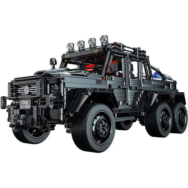 1:8 Scale Off-Road Pickup Truck Building Kit – Black SUV Model | Advanced Collector Set for Adults