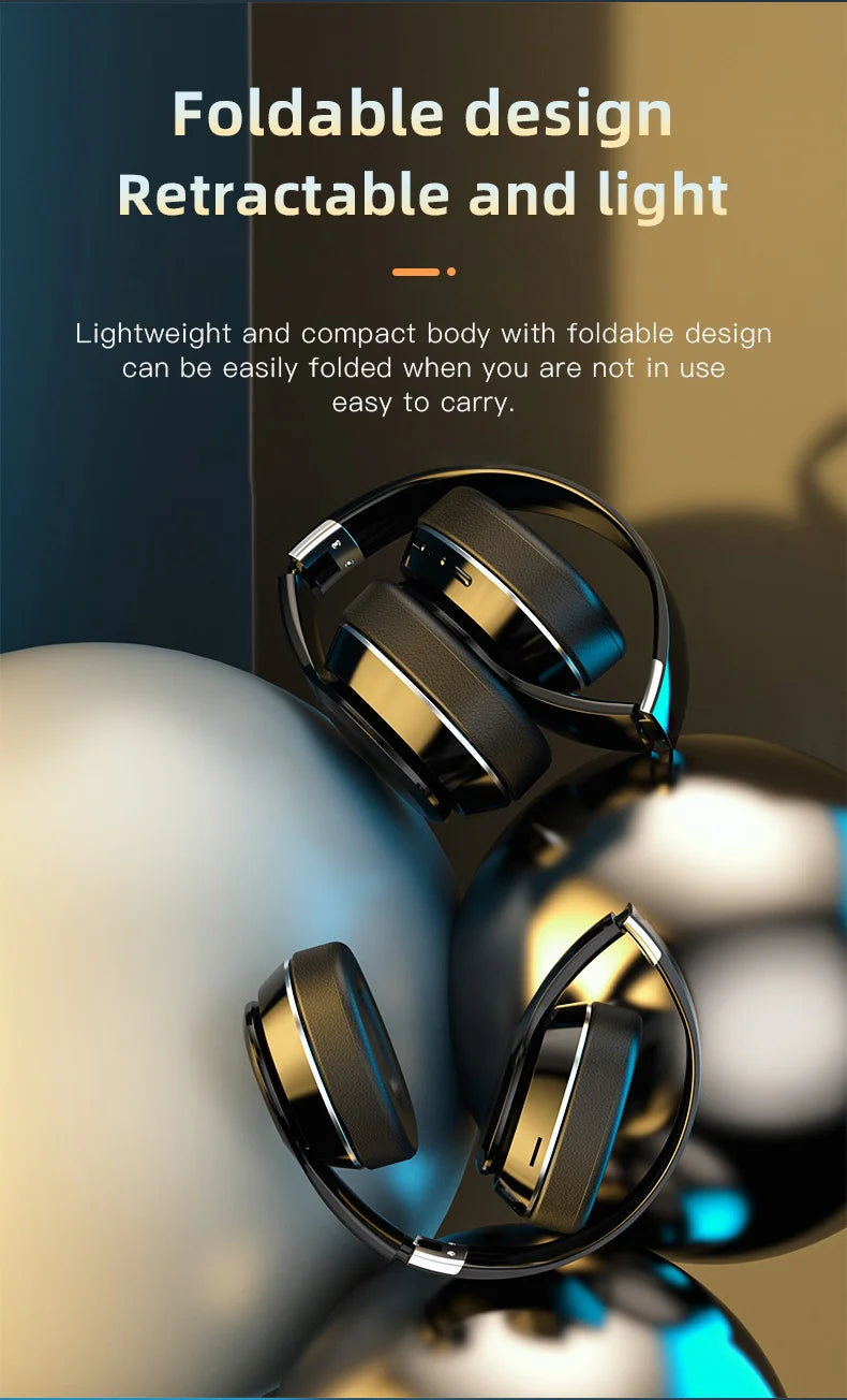 Xiaomi Wireless Headset HiFi Headphones with Mic Foldable Over Ear Bluetooth 5.0 Headphone Support TF Card/FM Radio for Phone PC