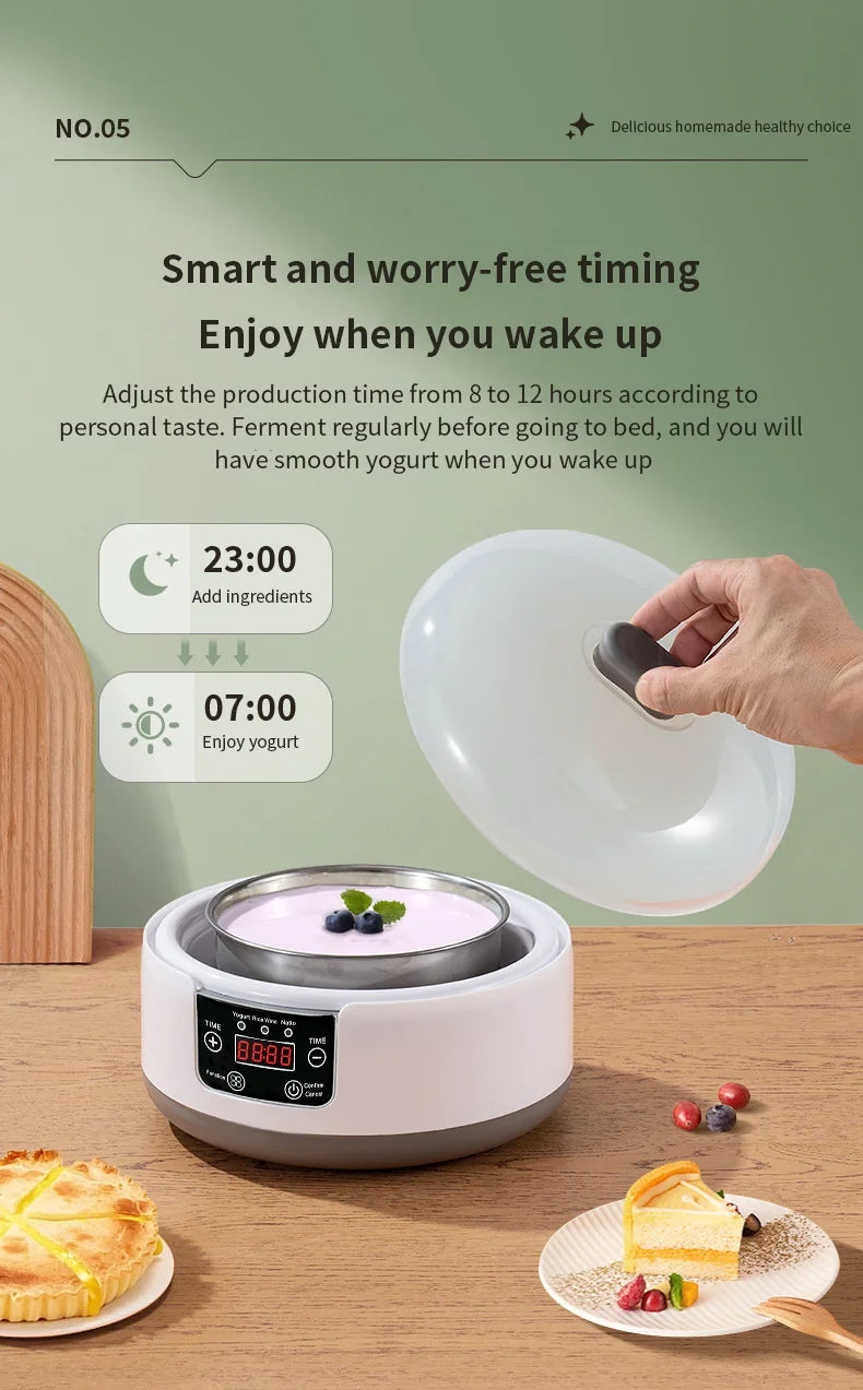 Electric Mini Yogurt Maker Automatic Multifunctional Yogurt Machine Kitchen Rice Wine Maker Natto Fermenting Machine Household