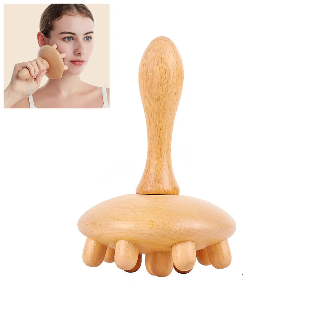 Wooden Massage Tools for Lymphatic Drainage, Anti-Cellulite Body Shaping, Gua Sha, and Sore Muscle Relief