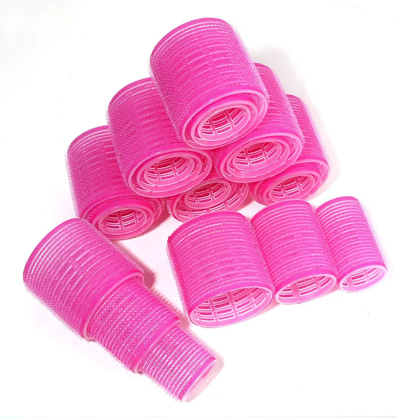 19-35pcs/Set Hair Roller Sets 18pcs Plastic Self Grip Heatless Hair Curlers 3 Sizes Hair Rollers Clips DIY Hairdressing Tools