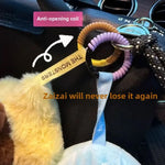 2Pcs/Lot Labubu Anti Drop Buckle Silicone Rope Keychain Protection Ring Colorful Winding Fixed Anti Drop