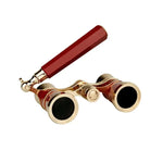 Opera Glasses Binoculars Metal Body With Chain/handle Theater Telescope Women Girls Optical Design Gift Retro Binoculars