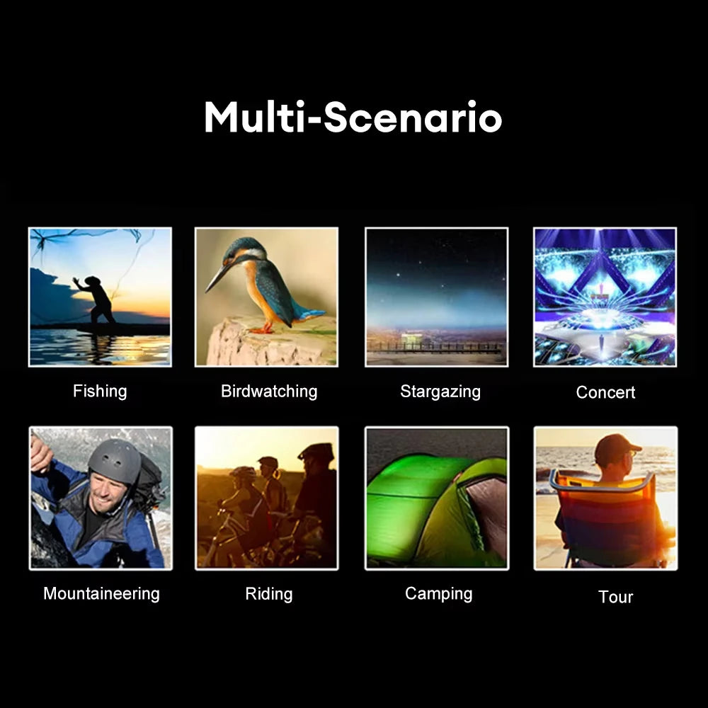 16x52 Monoculars HD Telescope Ipx4 Waterproof Long Distance Field of View Image Stabilization For Wildlife Observation Hiking