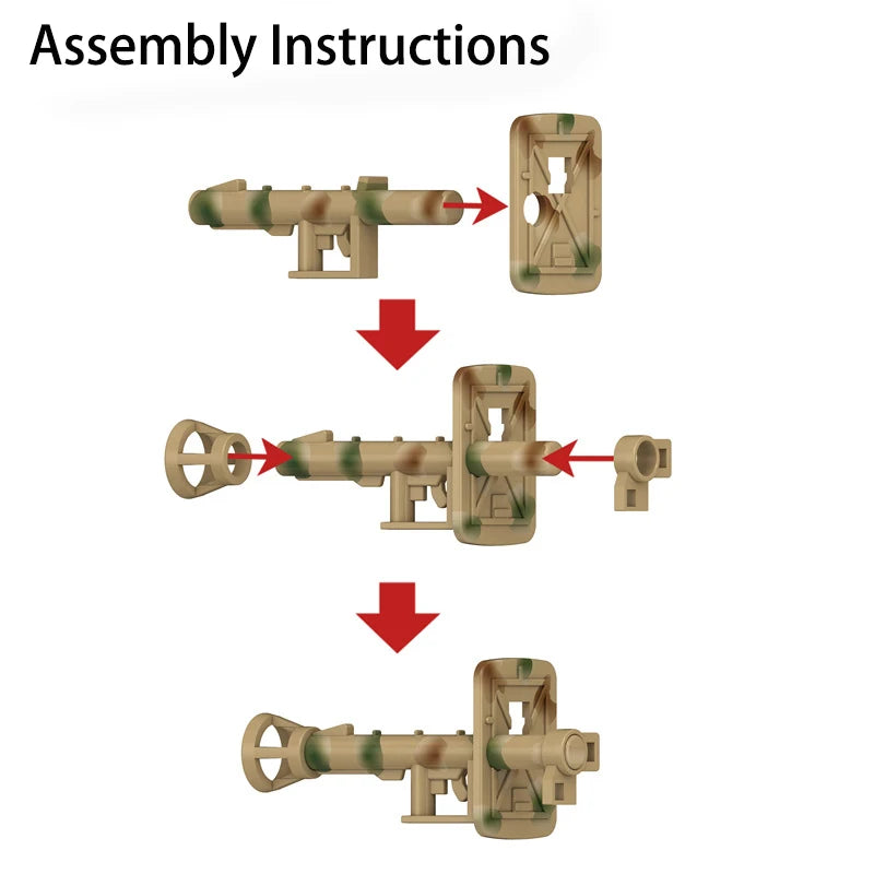 MOC WW2 Military War Weapon Soldier Accessories Building Blocks Roadblock Motorcycle Weapon case container Weapon Bag Brick Toy