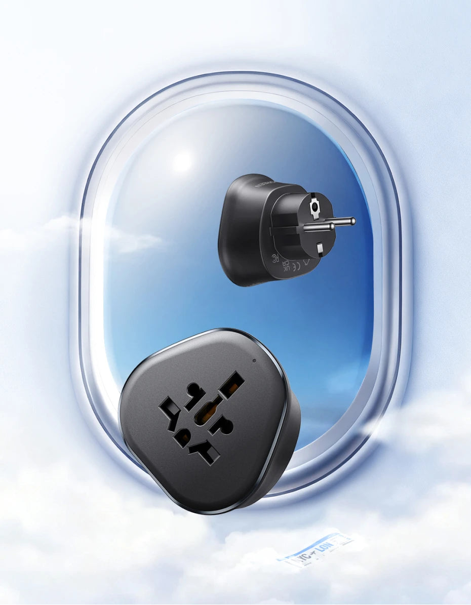 UGREEN Universal Travel Adapter Extension Socket EU/US/UK Plug Converter Multi-Country Power Adaptor for EU US UK KR RU Outlets