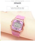 New Fashion Digital Student Transparent Electronic Watch Candy Multicolor LED Women Men Sports Waterproof Watches Clock Gift