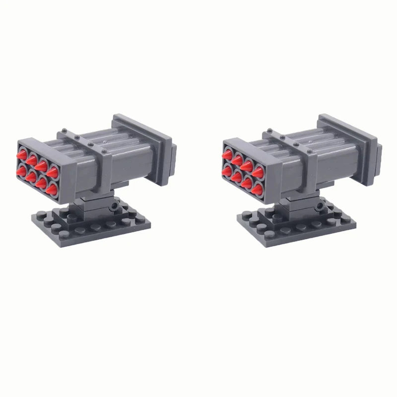 MOC WW2 Military War Weapon Soldier Accessories Building Blocks Roadblock Motorcycle Weapon case container Weapon Bag Brick Toy