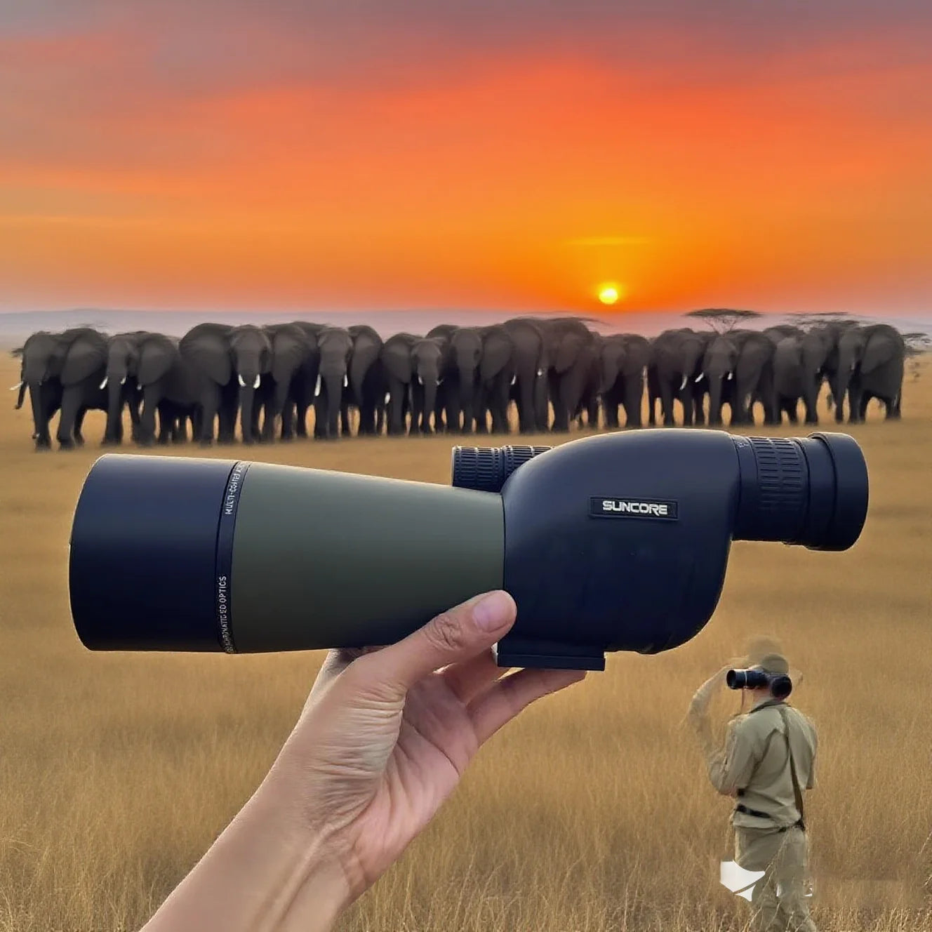 25-75X60 Bird Watching Telescope for Outdoor Photography with Storage Bag Photo Clip Tripod Included