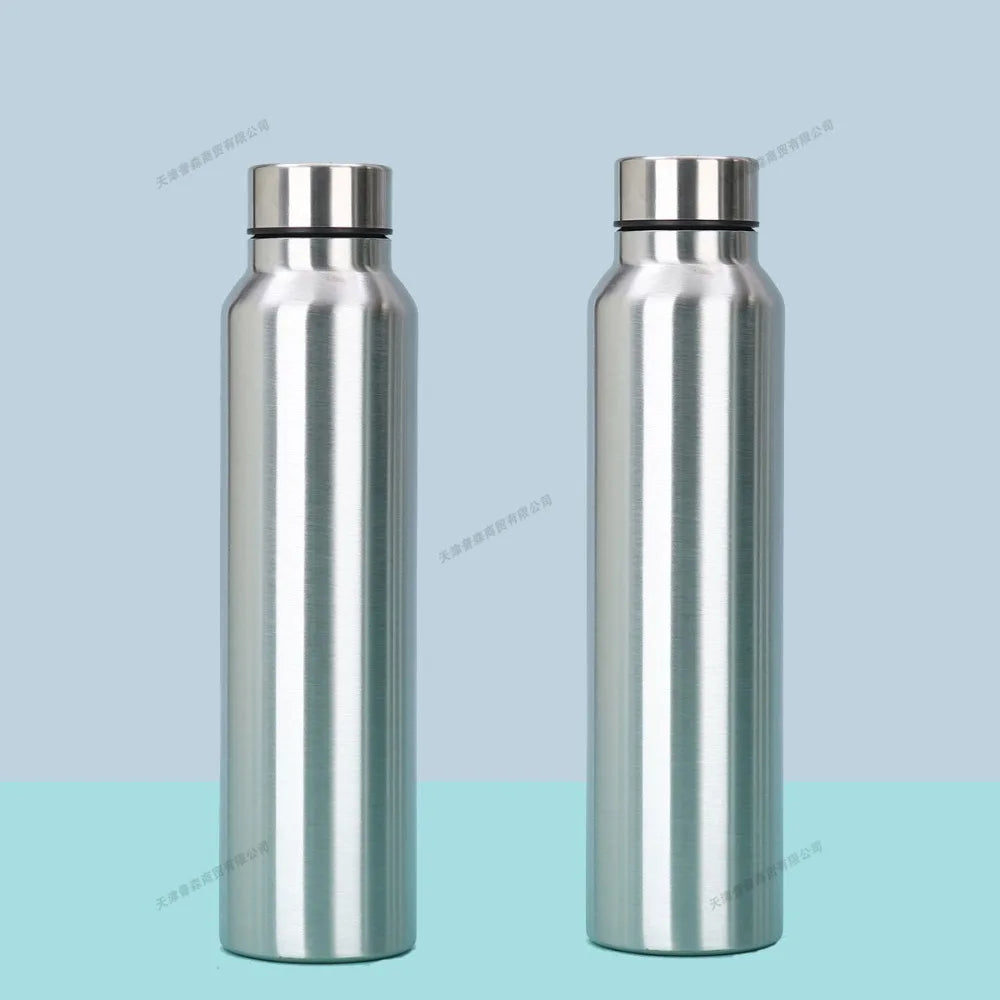 1/2/3Pcs 1000ml Stainless Steel Sport Water Bottles Single-layer Rugged Water Cup Metal Flask Drinkware for Camping Sports Gym