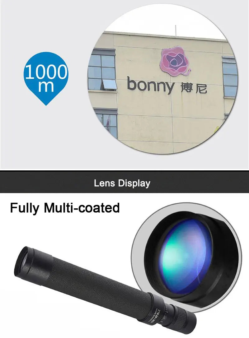 Baigish Monocular Zoom Telescope 8-24x40 HD Powerful Metal Optical Lens Astronomical With Long Range Original Bak4 Russian Black