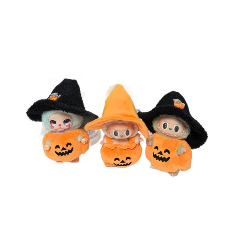 Labubu Clothes Halloween Pumpkin Skirt Dress Up, Festival Costume, Available in Two Colors, Doll Accessories (No Dolls)