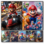 1PC Classic Anime Movie M-Marios Poster Self-adhesive Art Waterproof Paper Sticker Coffee House Bar Room Wall Decor