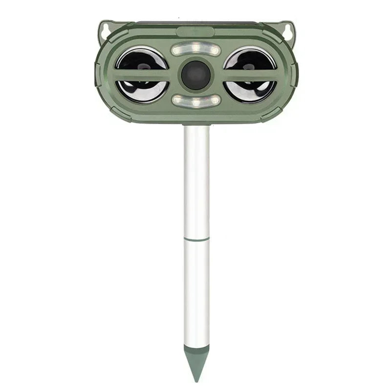 High Effective Solar Powered Ultrasonic Animal Repeller with PIR Motion Sensor for Outdoor Garden Deterrent
