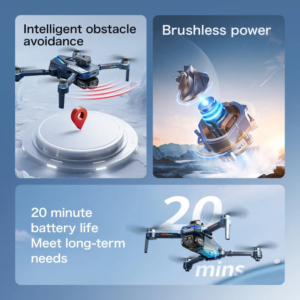 Xiaomi GT8 Drone 8K Professional Dual Camera GPS FPV Brushless Motor Optical Flow Hovering Folding Quadcopter 4K RC Dron Toys