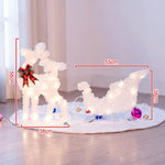 Christmas Decoration Reindeer with Sleigh LED Lighted Elk Xmas Outdoor Yard Lawn Decor Holiday Party Home Ornaments