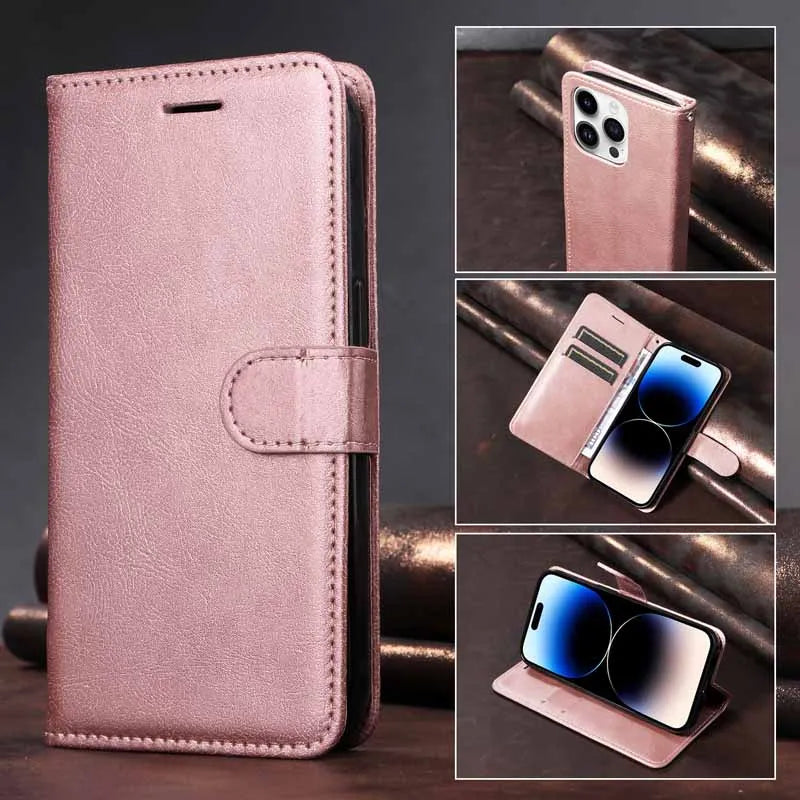 Leather Case For Samsung Galaxy A3 A5 A7 A6 Plus A8 A9 J2 Pro J3 J4 Prime J6 J5 J7 J8 2018 2016 2017 Flip Wallet Phone Cover