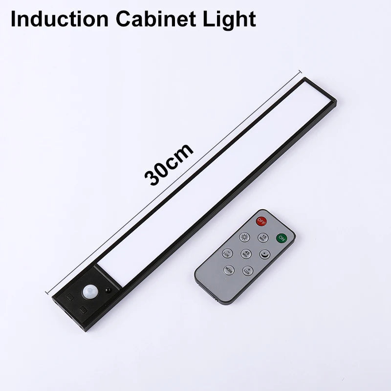 Under Cabinet Dimmable LED Motion Sensor Night Light USB Charging Magnetic Induction Lamp for Bedside, Wardrobe, Stairway