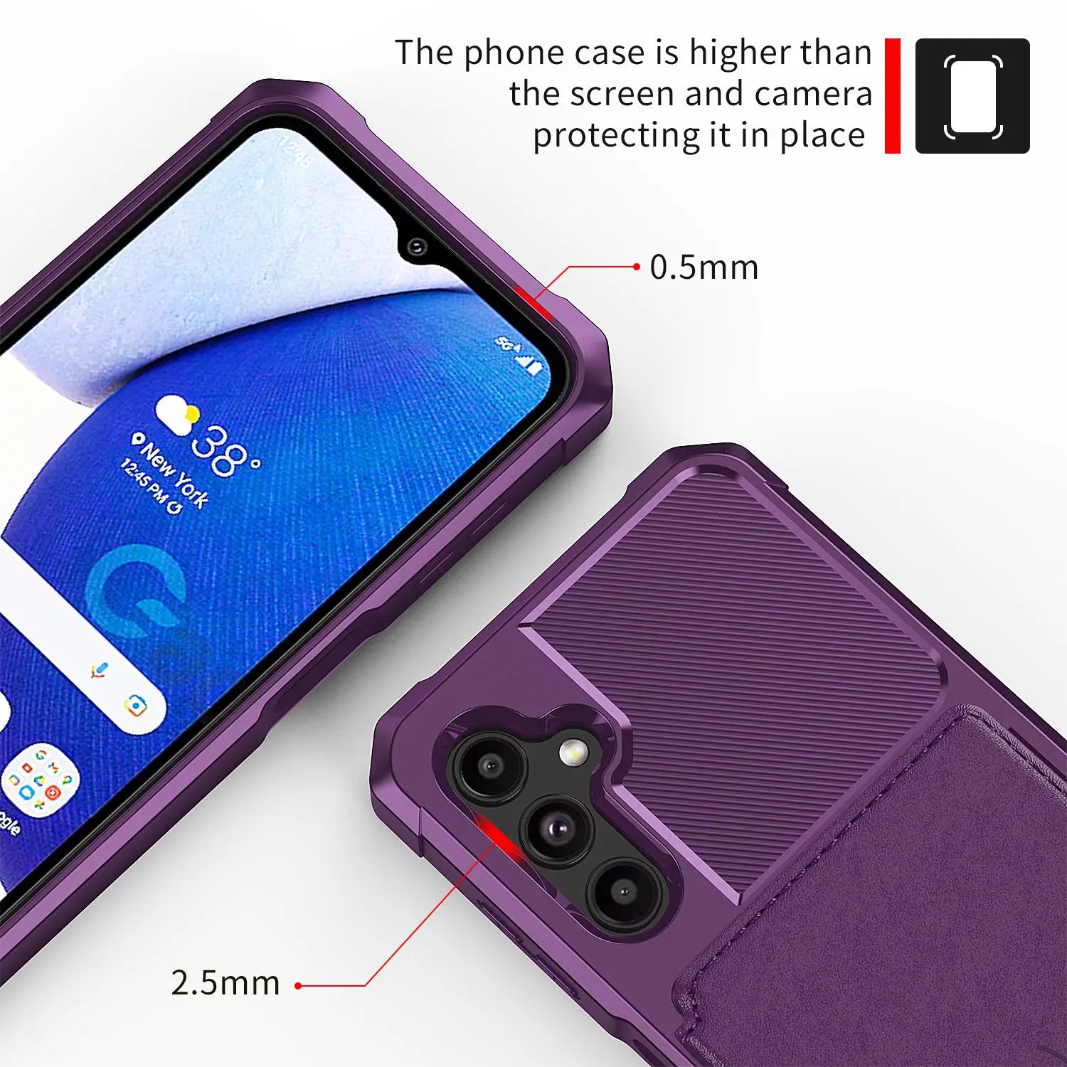 for Samsung Galaxy A12 A52 A72 A13 A33 A53 A73 A14 A34 A54 A24 A25 Case with Card Holder Heavy Duty Leather Flip Wallet Cover