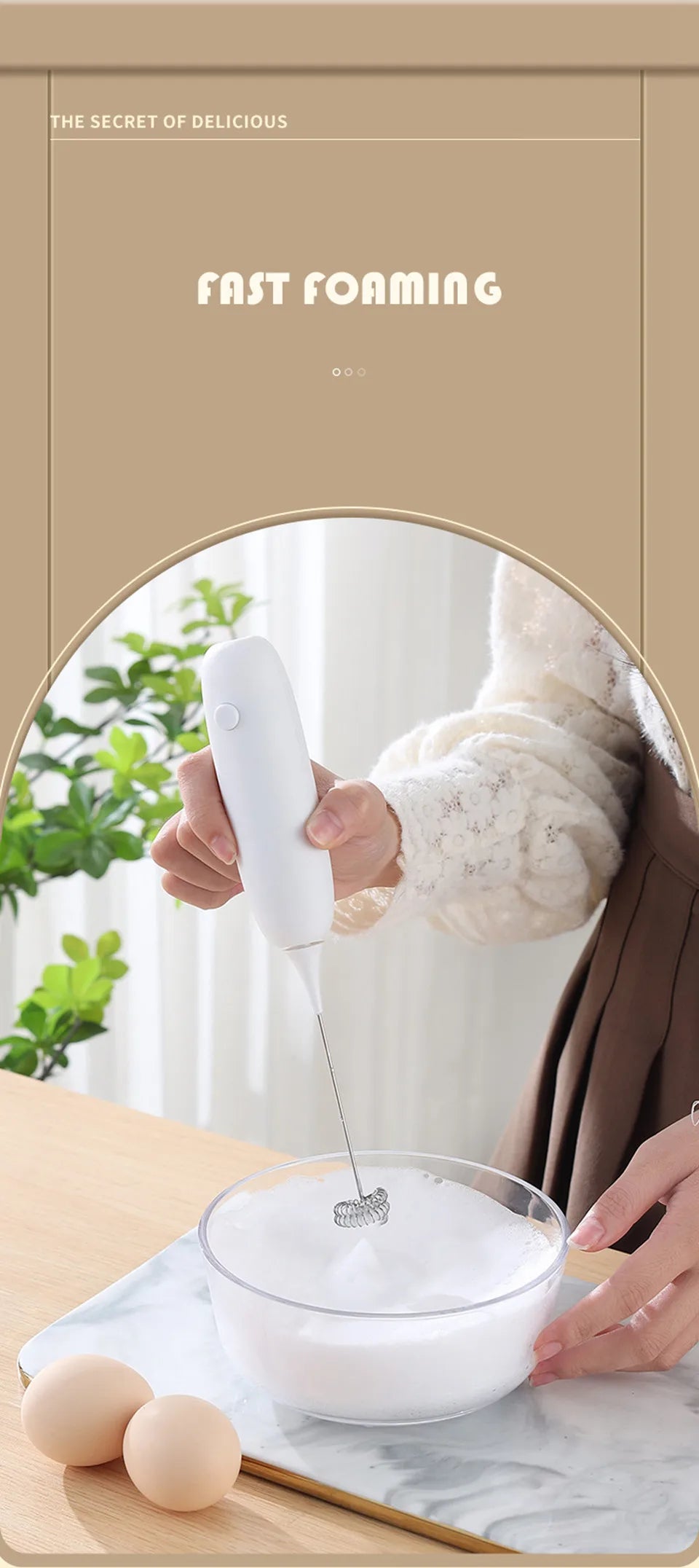 Milk Frother Handheld Cappuccino Maker Coffee Foamer Egg Beater Chocolate Stirrer Mini Portable Food Blender Kitchen Whisk Tool