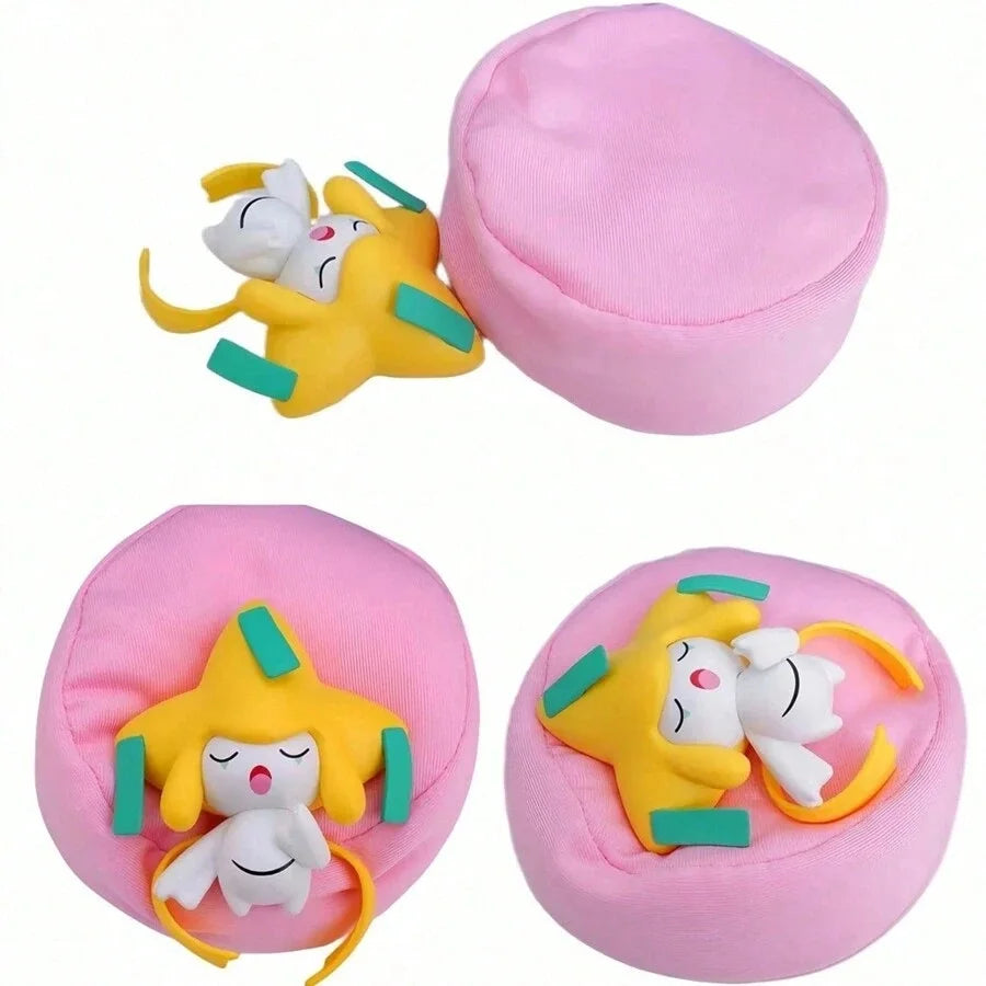 Pokemon 6 Styles Genuine Toys Pikachu Bulbasaur Snorlax Jirachi Komala Cute Anime Figure Model Dolls With Dustproof Cloth Pad