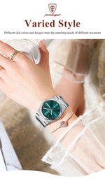 POEDAGAR Luxury Woman Watch Waterproof Luminous Fashion Quartz Ladies Wristwatch Date Week Stainless Steel Women's Watches Reloj