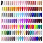 MEET ACROSS 6Pcs Gel Nail Polish Set Pink Red Green Macaron Color Manicure Kit For Nails UV Gel Nail Art Varnish Nail Supplies