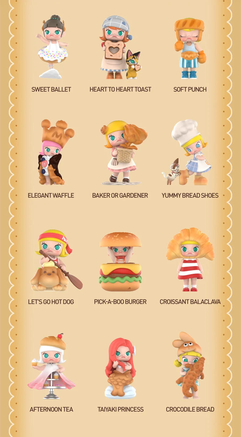 POP MART MOLLY Carb-Lover Series Mystery Box – 1PC/12PCS Blind Box Collectible Figure (Official POPMART Figurine)