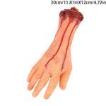 2024 Halloween Fake Human Arm Plastic Hands Foot Bloody Dead Body Parts Outdoor Haunted House Scary Props Halloween Decorations