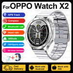 2025 New For OPPO Watch X2 Smart Watch Men AMOLED Outdoor Fashion GPS Compass Heart rate Waterproof Bluetooth Call Smartwatches