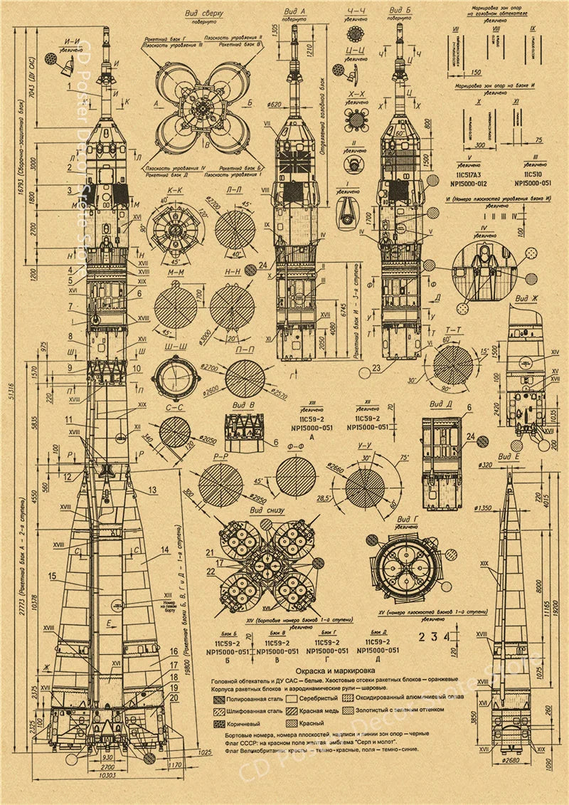 Classic Retro Motorcycle Mechanical Structure Map Poster HD Print Vintage Wall Art Decor for Home Study Room