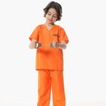 2025 Halloween Adult Inmate Costume Orange Prisoner Jumpsuit Jailbird Outfit for Halloween Orange Prisoner Costume Men Jail