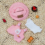 Labubu Doll Fashion Set Cute White Shirt Hat Animal Overalls Doll Clothes Accessory Gift for 17cm Doll