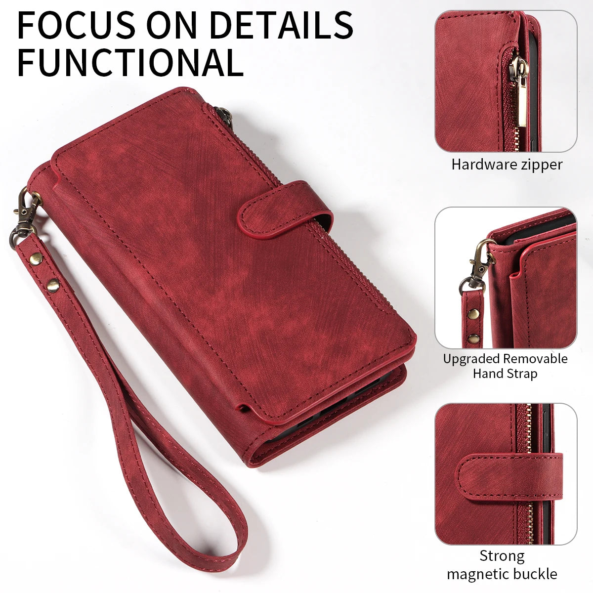 PU Leather Phone Case for IPhone 16promax 16e 15 14 13 mini 12mini 11promax plus 7 8plus XSMAX XR Flip Wallet Style Phone Cover