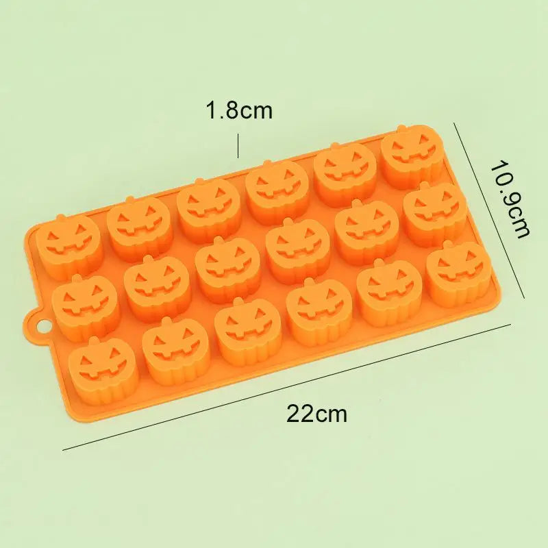 Pumpkin Halloween Silicone Mold for Cake Biscuit Candy Baking Skull Bat Spider Trick Or Treat kid Children Halloween Party Decor