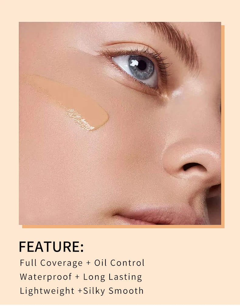 30ml Liquid Foundation Cream Waterproof Oil-control Cover Acne Base Cream Makeup Moisturize Matte Concealer Cosmetic