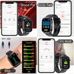 2025 New ECG+PPG Accurate Measure Heart Rate Smart Watch Men Blood Pressure Lipids Uric Acid Bluetooth Call Health Smartwatches