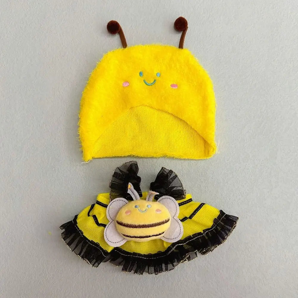 20cm Cotton Doll Lovely Princess Dresses Plush Dolls Clothes Dresses Skirt Decoration Skirt With Cartoon Headband Accessories