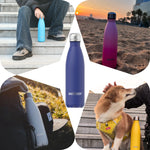 500ML Stainless Steel Thermos Mug Sports Water Bottle Cold and Hot Thermal Cups Vacuum Travel Tumbler Mug Thermal Bike Bottle