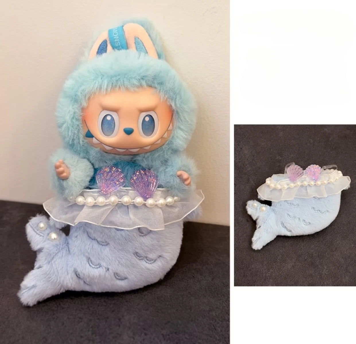 Mermaid rice ball clothes For labubu V3 V2 V1 doll clothes outfit Accessories