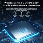 B500 Over Ear Headset Bluetooth5.4 Wireless Stereo Gaming Earphone Built-in Mic RGB Light Low Latency Headphone For PC