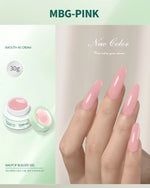Nailpop HEMA-FREE Builder Gel 30g for Nail Extension Milky Smooth Clear/Pink Long Lasting Quick Building Soak Off UV Nail Gel