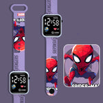 Sports Spiderman Children Watches for Boys Iron Man Captain Super Hero Kids LED Watch Digital Clock Student Toys Gifts