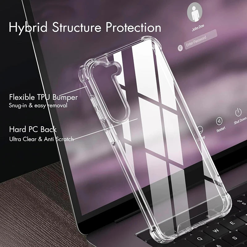 Hybrid Shockproof Case For Samsung Galaxy S25 FE S24 S23 S21 S22 Plus Ultra Clear Hard Case For Samsung A56 A36 A54 A34 A53 A33
