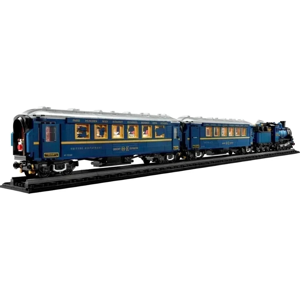 Ideas Technical Murder Case the Orient Express Train Murder Case140th Anniversary Luxury Legendary Train Model 21344 Bricks gift